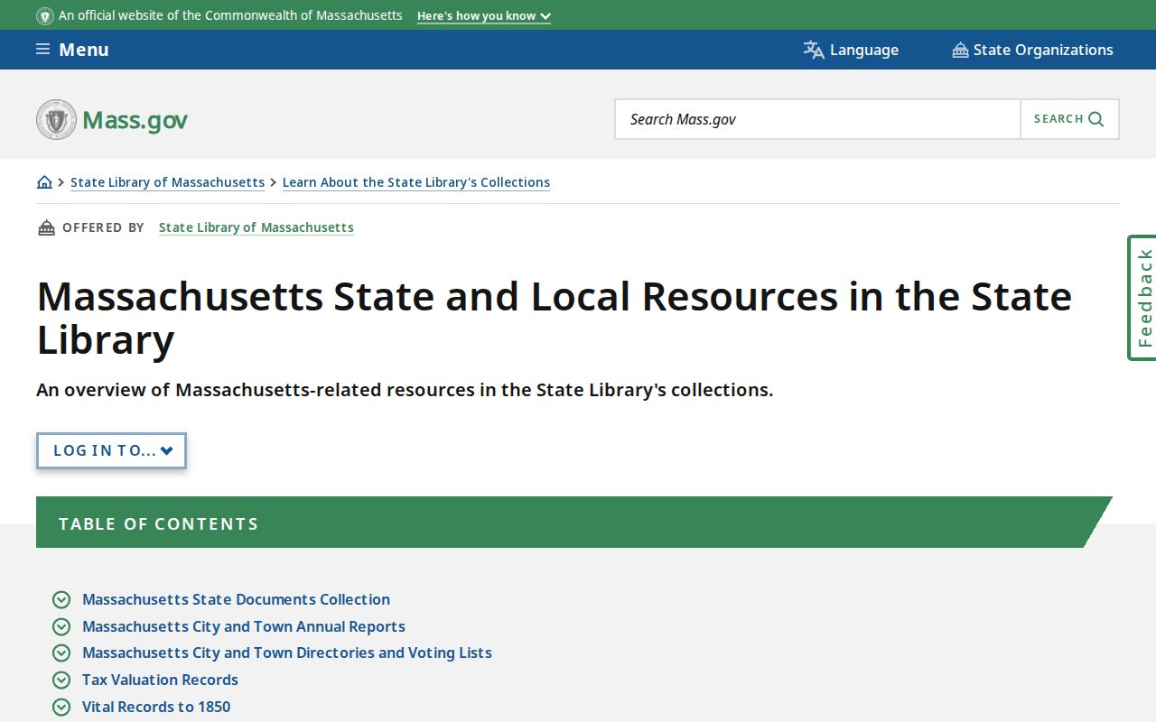 Barnstable city directory State Library resources page