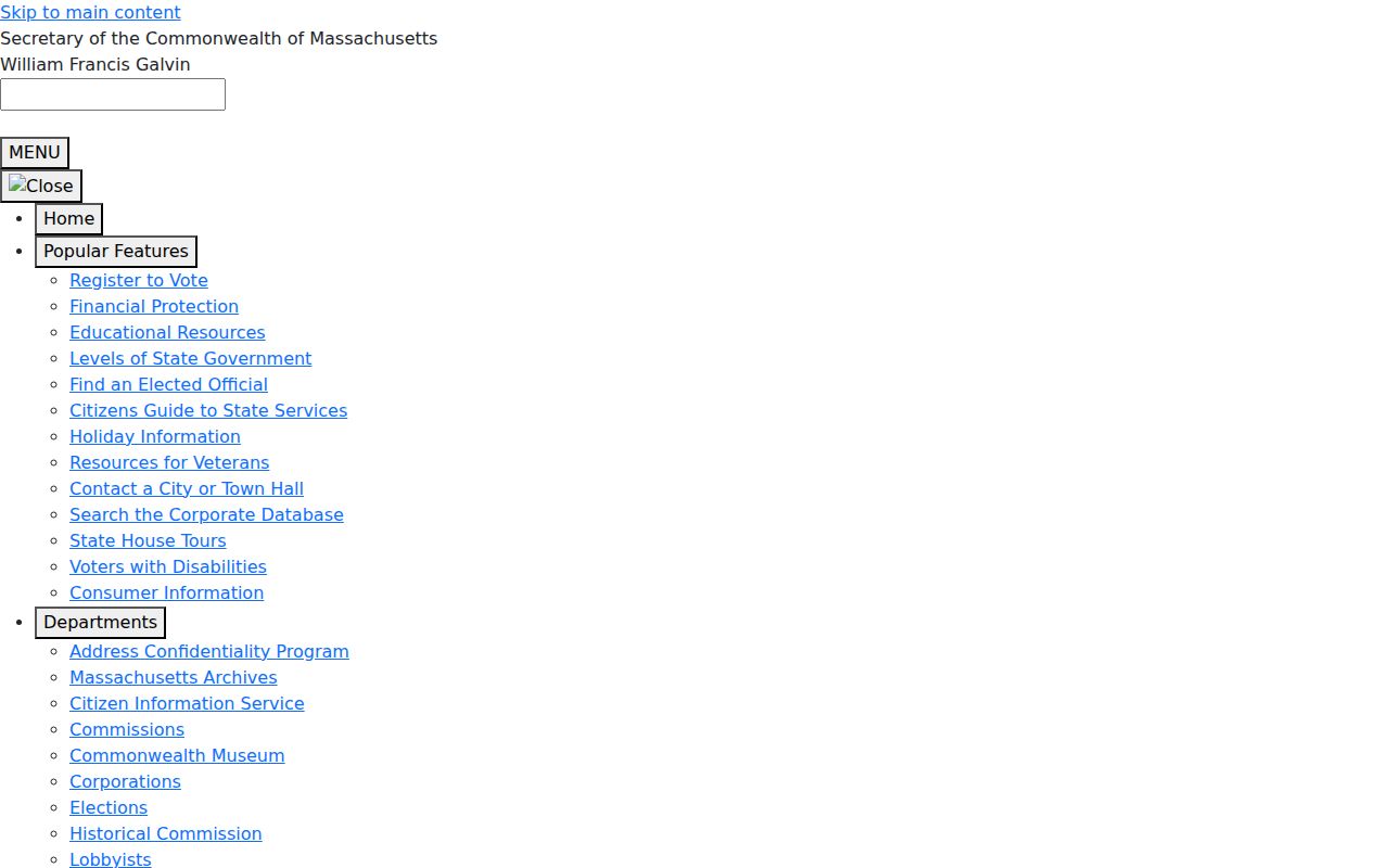 Massachusetts public records request guidance page