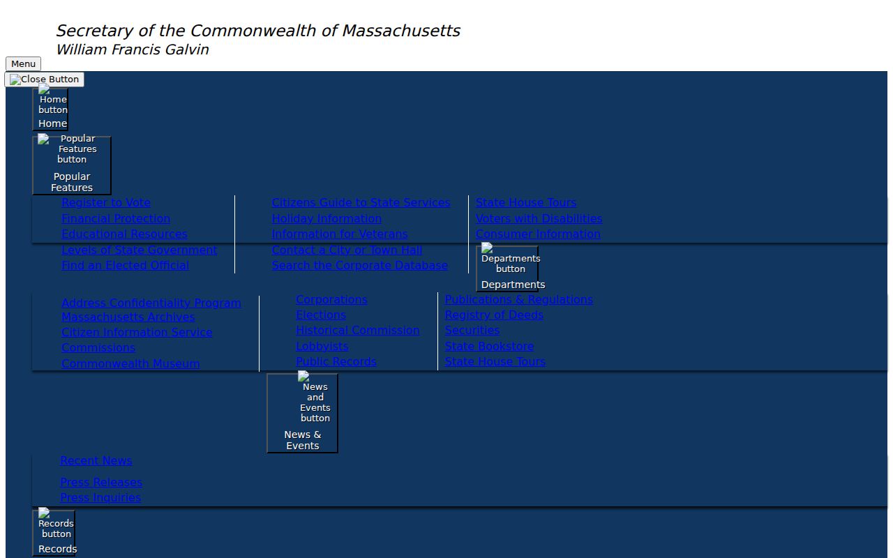 Massachusetts voter registration status form asking for identifying fields and ZIP code