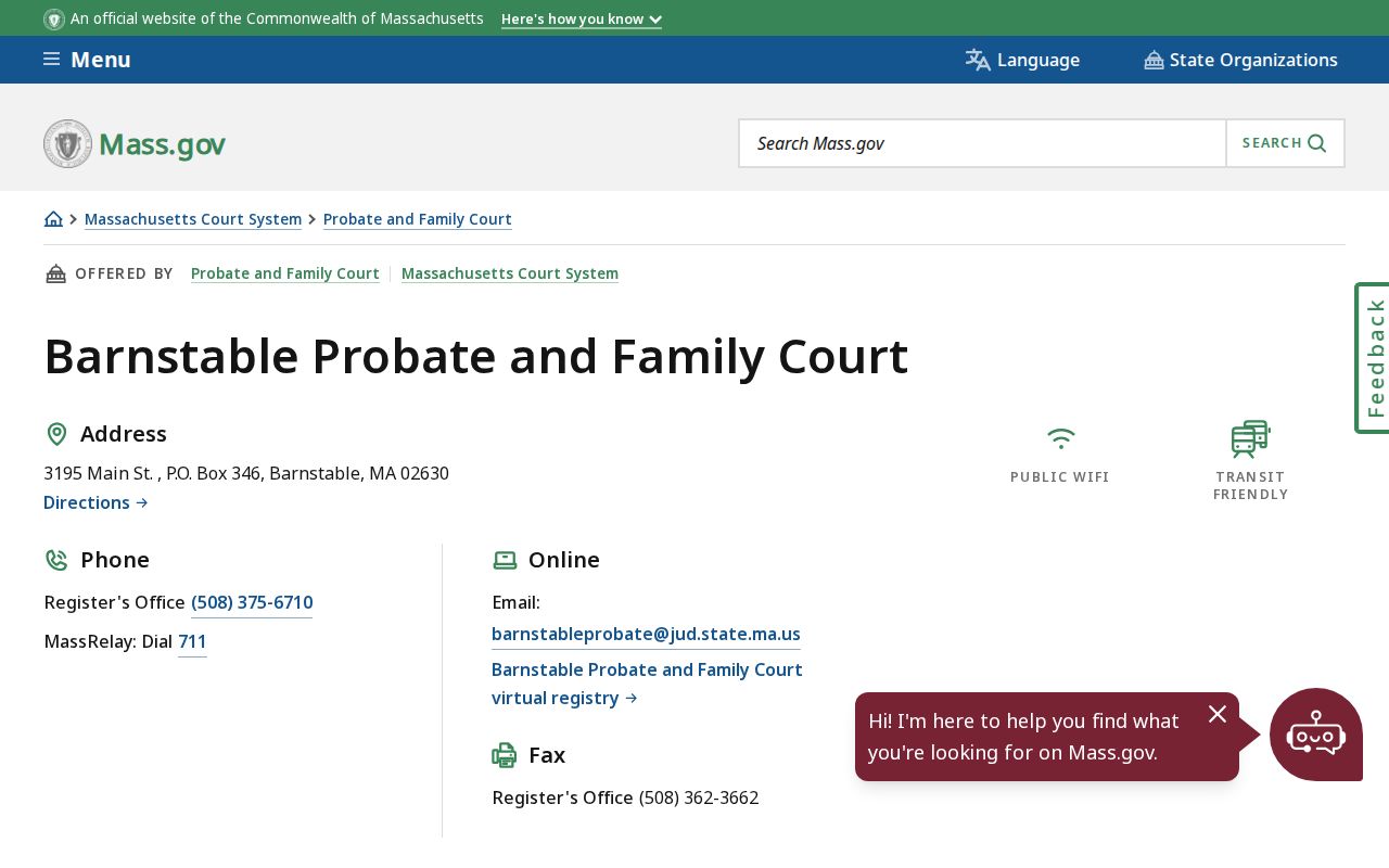 Barnstable resident lookup probate and family court information