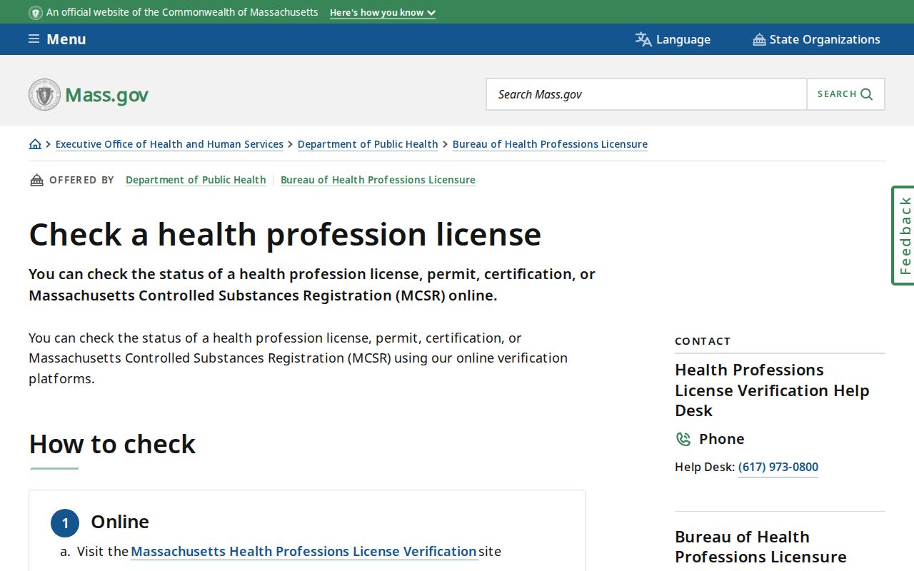 Barnstable ZIP code directory health-profession license lookup