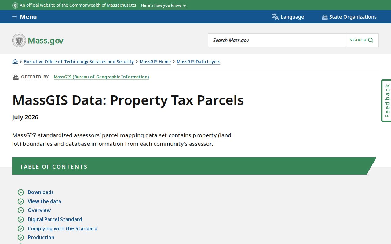 Barnstable ZIP code directory MassGIS parcel context